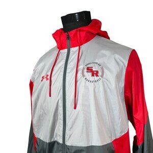 Under Armour Men's Loose Grey Hooded Athletic Jacket Large Saddle River Day BB